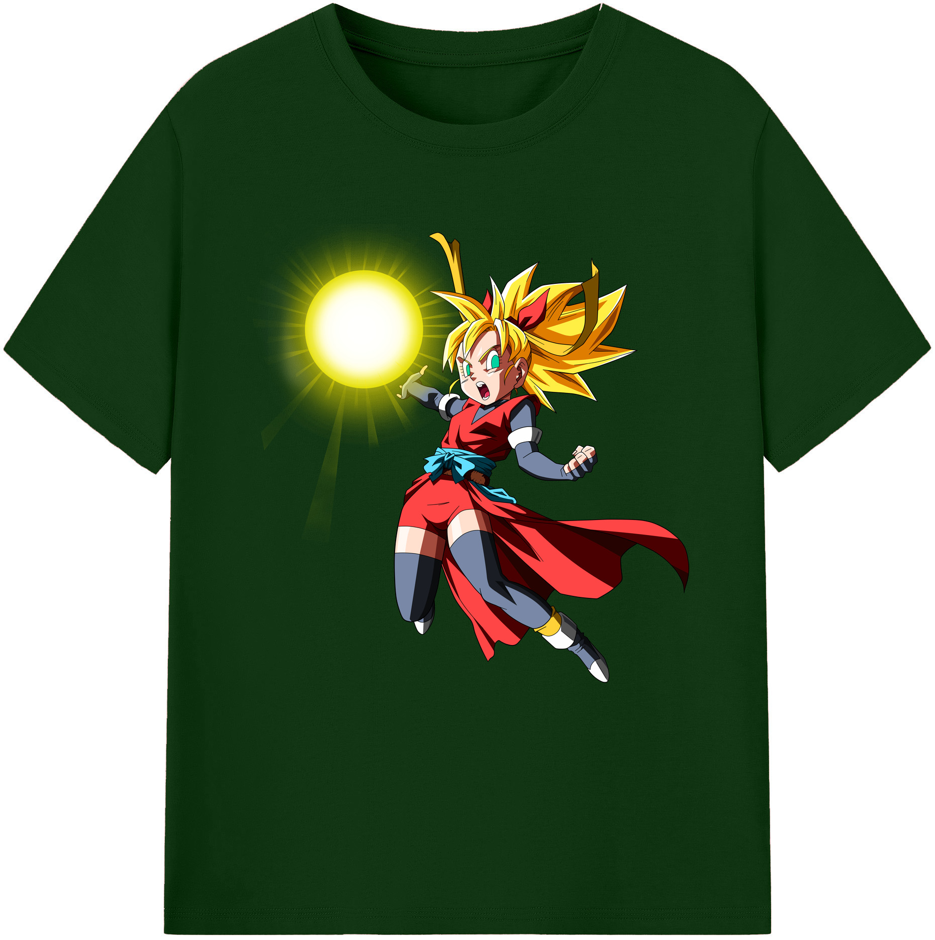 （画像用） ドラゴンボール カリフラ DRAGON BALL Caulifla 綿100％半袖Tシャツ（フロントプリント）
